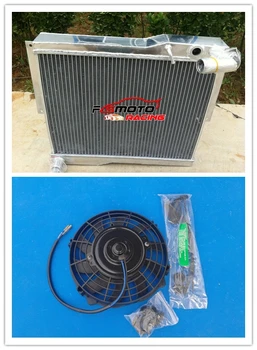 Полностью алюминиевый радиатор 56 мм + гоночный вентилятор Для 1977-1980 MG MGB GT/ROADSTER 77 1978 1979 80