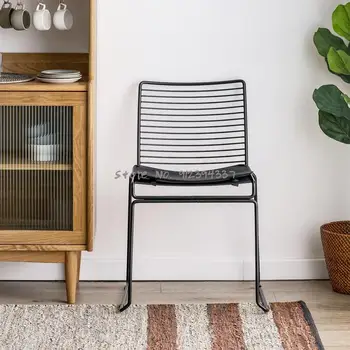 Скандинавский современный минималистичный домашний обеденный стул net red creative chair домашний шезлонг со спинкой из кованого железа