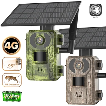 Камера для охоты с видео в реальном времени 4G с SIM-картой, 4-мегапиксельная HD-батарея, Беспроводная камера дикой природы, PIR, наружное наблюдение за людьми