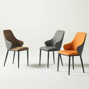 Креативные Роскошные обеденные стулья, современные гостиничные обеденные стулья Nordic из искусственной кожи, Художественные стулья для отдыха, мебель для столовой в ресторане