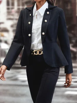 Повседневная однотонная куртка с длинными рукавами, женский винтажный тренч с V-образным вырезом, кардиган, новая осенне-зимняя верхняя одежда с длинными рукавами