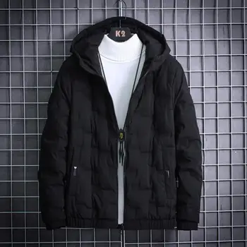Популярная куртка-бомбер с длинным рукавом, сохраняющая тепло, Утолщенный прямой подол, пальто с капюшоном