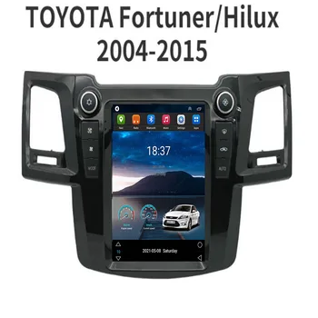 Для Tesla Style 2Din Android12 Автомагнитола TOYOTA FortunerHilux 2004-2015 Мультимедийный Видеоплеер GPS Стерео Carplay DSP RDS