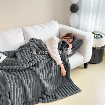 Теплое одеяло из искусственного меха на зиму, супер удобные одеяла для кровати, высококачественное теплое зимнее одеяло для дивана