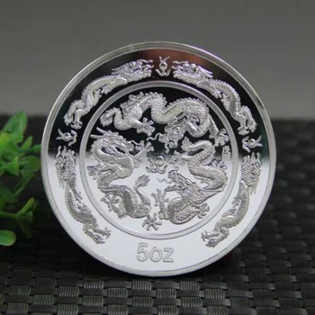 Памятная монета Дракон 5 унций Китайский зодиак Памятная монета