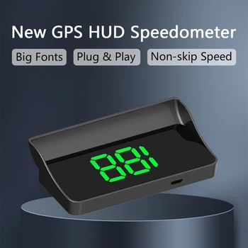 Новый HUD Автомобильный Головной Дисплей Проектор Лобового Стекла Зеленая Система GPS Спидометр Одометр Универсальные Аксессуары Для Автомобильной Электроники KMH