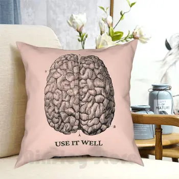 Используйте это с толком-Домашняя мягкая подушка с принтом Brain Geek Smart, Интеллектуальная теория анатомии, наука